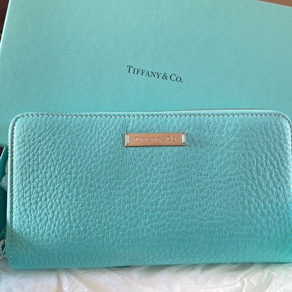 Tiffany & Co. | Bags | Tiffany Co Blue Pebble Long Wallet | Poshmark